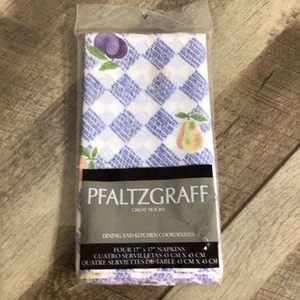 Pfaltzgraff Hopscotch Pastel Set of 4 Dinner Napkins 17x17" - Picture 1 of 6