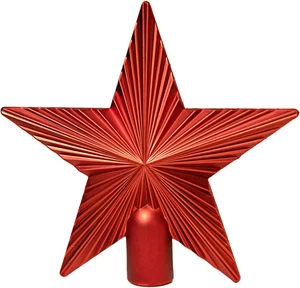 - Puntale per Albero Di Natale, in Plastica, Rosso, 20 X 19 Cm - Foto 1 di 12