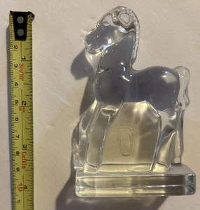 Fostoria Glass Clear Standing Colt 3 7/8" Figurine Paperweight 1935-1986. EXC. - Picture 1 of 5