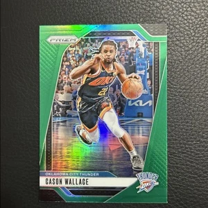 CASON WALLACE 2024-25 PANINI PRIZM BASKETBALL TRUE GREEN THUNDER MINT - Bild 1 von 6