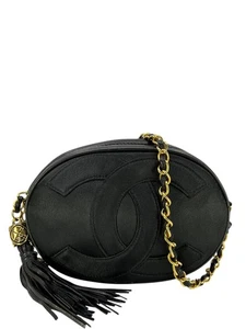 Chanel Vintage Oval CC Tassel Mini Crossbody Bag - Picture 1 of 9