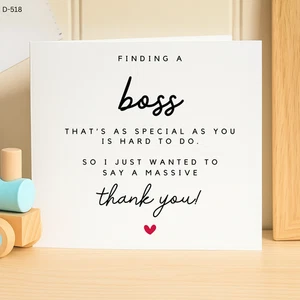 Dankeskarte Chef, personalisierte Arbeitsabschiedskarte, Karte für die Arbeit 6x6 - Bild 1 von 2