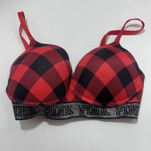 Sujetador inalámbrico push up rosa Victoria’s Secret negro rojo Where Everywhere talla 34DD - Imagen 1 de 8