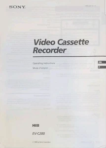Sony EV-C200 Service Manual Video Cassette Recorder Operating Instruct Original - Picture 1 of 1