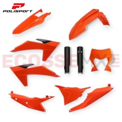 KIT DE PROTECTORES DE HORQUILLA KTM EXC250 EXC300 TBi POLISPORT NARANJA 2024-2025 Foto 1 de 3