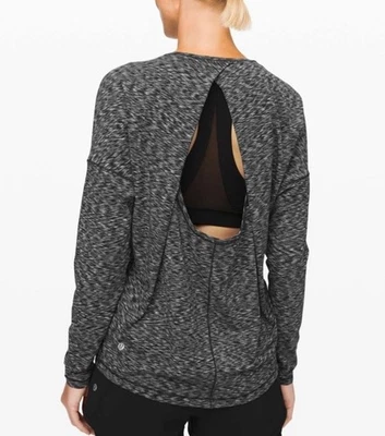 Lululemon Get Set Long Sleeve Top Spaced Out Space Dye Black White Women’s - Image 1 of 4