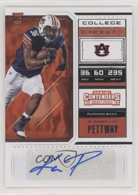 2018 Panini Contenders Draft Picks College Ticket Kamryn Pettway Rookie Auto RC - Image 1 of 2