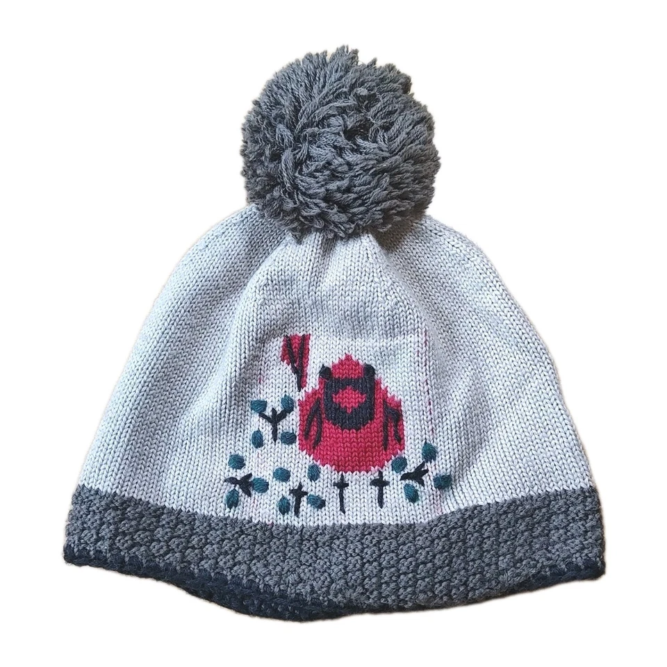 Smartwool Buena Suerte Rojo Cardenal Pájaro Lana Merino Gorro Gorra Esquí Casa O/S Foto 1 de 4