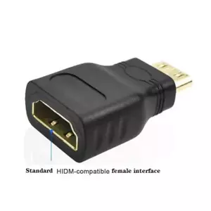 1x Mini HDMI Male to Standard HDMI Female Adapter Gold Plated HDTV 4K 1080P Sale - Picture 1 of 12