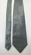 Planet Mens Tie Black Grey Geometric Pattern Necktie 