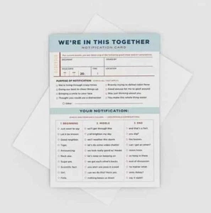 New Racoon Society We're In This Together Fill-in Blank Note Greeting Card - Picture 1 of 1