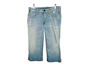 Citizens Of Humanity Cropped Jeans Women's Size 29 Distressed Cuffed Stretch - Picture 1 of 7