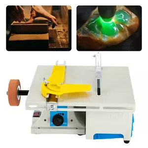 Gem Polishing Grinding Machine Mini Table Rock Saw Jewelry Lapidary Equipment - Picture 1 of 20
