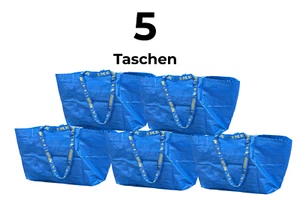 (2,52€/Tasche) IKEA FRAKTA Tasche 5stk Tragetaschen 71L Tüte Transporttasche BAG - Bild 1 von 5