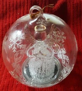 Sorelle Kristall Skulptur Engel Glas Kugel Ornament Lichter verschiedene Farben ✞  - Bild 1 von 8