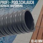 PROFI Schwimmbad Pool Swimming Solar Saug Teich Schlauch 32 38 40 mm schwarz