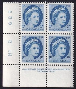 Canada 1954 QEII 5¢ Wilding issue sc#341, MNH PL2 LL PB - Picture 1 of 1