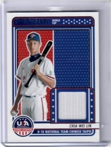 2023 Panini Stars & Stripes Chia-Wei Lin 18U World Cup Jersey Card - Picture 1 of 2