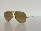 Ray Ban Rb 3025 001/3K Aviator Gold Brown Metal Sunglasses 62-14 Frame Only