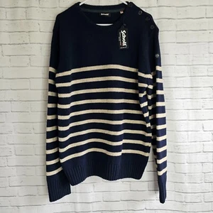 Schott NYC Herren Outrider1 Pullover Pulli Gr. XXL Natur Navy Strick - Bild 1 von 14