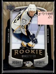 2005-06 Upper Deck Rookie Update #152 Kevin Klein Rookie 0046/1999 Nashville