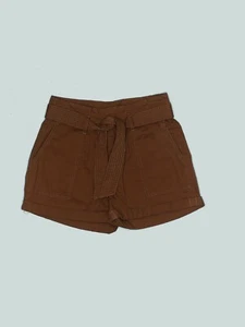 Vanilla Star Junior Girls Deep Rust Belted Cuffed Paperbag Utility Shorts, S, XL - Picture 1 of 2