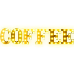 Creation Core 8.7" Tall Large LED Coffee Word Marquee Signs Battery Operated ... - Picture 1 of 9