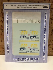 Microscale Decal N Scale 60-4156: TransKentucky Transportation Railroad (TTI) - Picture 1 of 1