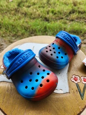 Crocs Classic LINED "Tie Dye" BRAND NEW Toddler 5C - Image 1 of 4