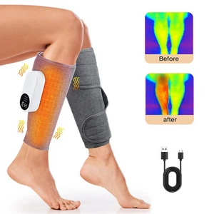 Leg Foot Massager Heat Air Compression for Circulation Muscles Relax Pain Relief - Picture 1 of 12