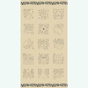 Stitchery Panel - Patchwork Quilting Fabric - Picture 1 of 1