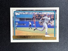 1992 Topps Darryl Strawberry #550 Gold Baseball Card Los Angeles Dodgers