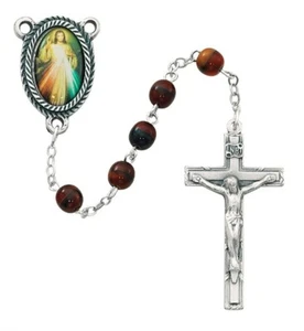 6MM Red Divine Mercy Rosary NEW Boxed Catholic Faith - Picture 1 of 1