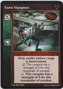 Torn Signpost Mixed HttB/KoT/LotN/3rd Ed./KMW/Anarchs/CE/Sabbat War V:TES VTES - Picture 1 of 8