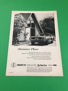 1967 FORD SHELBY MUSTANG GT 350 500 ORIGINAL PRINT AD PRINTED ADVERTISEMENT A1 - Picture 1 of 1