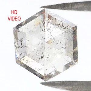 1.34 CT Natural Loose Hexagon Cut Diamond 7.30 MM White - G Color Diamond QL2626 - Picture 1 of 8