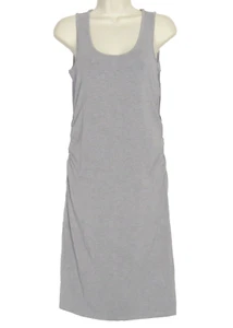 XS Maternity Dress NEW Gray Ruched Stretch Sleeveless Grey aglow X SMALL 0 2 nwt - Picture 1 of 12