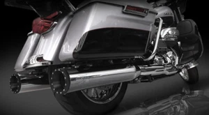 RC Components RCX 4.5 Chrome Slip On Mufflers Harley 2017 Rage Chrome Tips - Picture 1 of 1