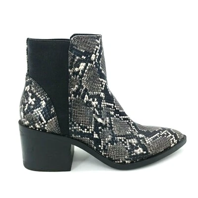Steve Madden Womens Arrive Pull On Ankle Boot Multicolor Snake Skin Sz 7 M - Image 1 of 4