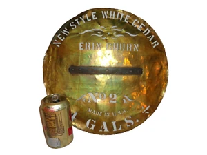 Vintage or Antique Industrial Brass Stencil, New Style White Cedar, Erin Churn - Picture 1 of 8