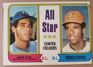 1974 Topps - All Star Center Fielders #337 Cesar Cedeno, Amos Otis - Bild 1 von 2