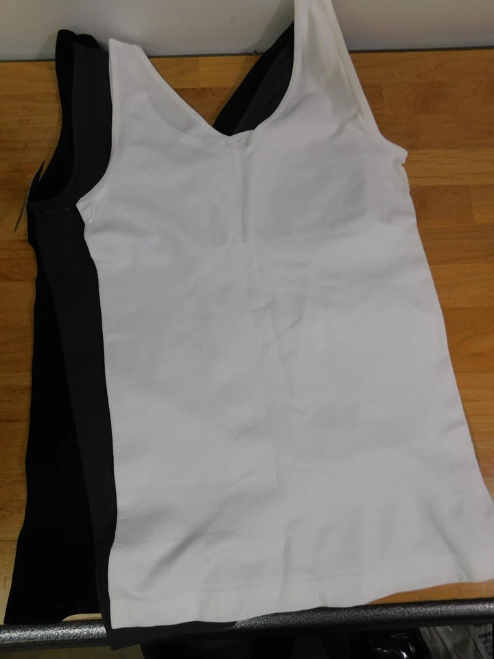 Tanque de 3 piezas Yummie de Heather Thomson con cuello reversible-negro/asfalto/blanco-1X/2X-nuevo con etiquetas Foto 1 de 1