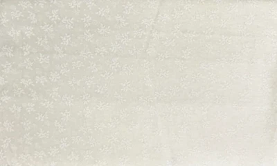 White Flower Sprays on Pale Yellow Fabric 42 Inches OOP - Image 1 of 2