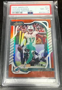 2022 Panini Absolute Jaylen Waddle Orange Spectrum 42/75 PSA 8 #51 - Picture 1 of 2