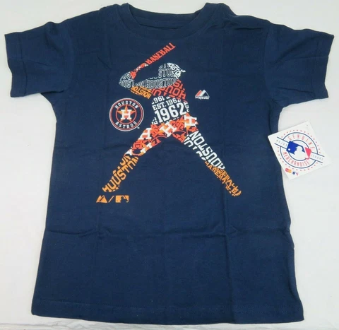 MLB Houston Astros Hey Batta Batta Majestic Youth Size Small (4) T Shirt New Cover