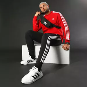 NUEVO ADIDAS CHILE TREF SUPERSTAR LANA TOP SUÉTER DOBLE JUMPER HOMBRE ROJO - Imagen 1 de 12