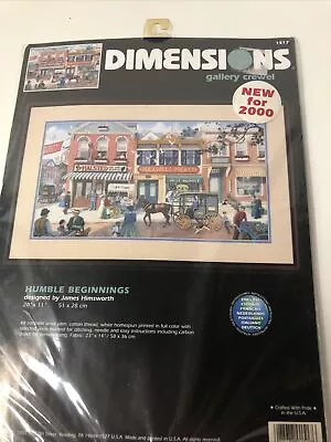 Dimensions Gallery Crewel Humble Beginnings #1517 By James Himsworth 20” X 11” - Image 1 of 3