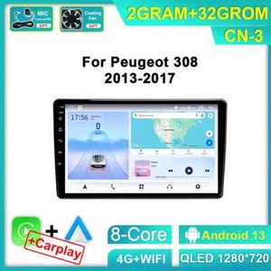 Car Radio Android Auto For Peugeot 408 308 308SW 2012-2020 Player 4G GPS Carplay - Picture 1 of 32