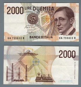 VL0107 Banknoten: Republik 2000 l. Marconi decr 3/10/90 Sup - Bild 1 von 1