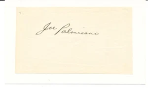 Joe Palmisano Signed Cut Index Card 3x5 Athletics RARE - Picture 1 of 1